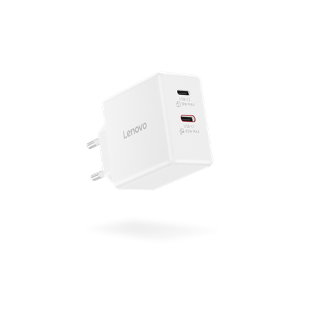 Lenovo Dual USB-C 65W GaN Charger | USB-C | 65 W | Charger