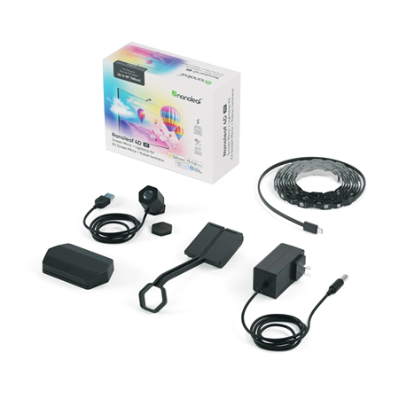 Nanoleaf 4D V2 TV Screen Mirror + Light Strips Kit (for TV & Monitor up to 65'') | 24 W | Multicolor RGB