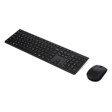 Lenovo Professional Wireless Rechargeable Combo Keyboard and Mouse | Keyboard and Mouse Set | Wireless | Mouse included | Nordic