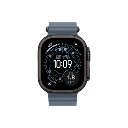 Apple 49mm Anchor Blue Ocean Band - Black Titanium Finish | Apple