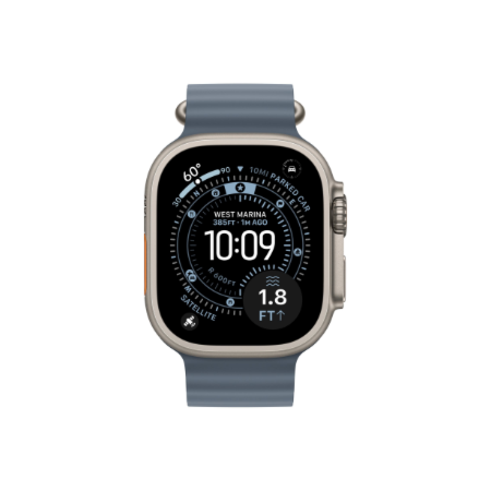 Apple 49mm Anchor Blue Ocean Band - Natural Titanium Finish | Apple