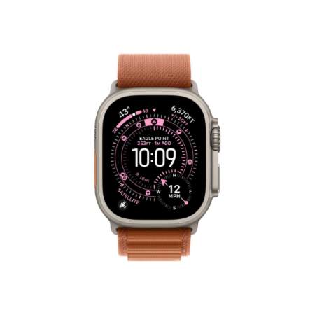 Apple 49mm Terra Cotta Alpine Loop - Medium - Natural Titanium Finish | Apple
