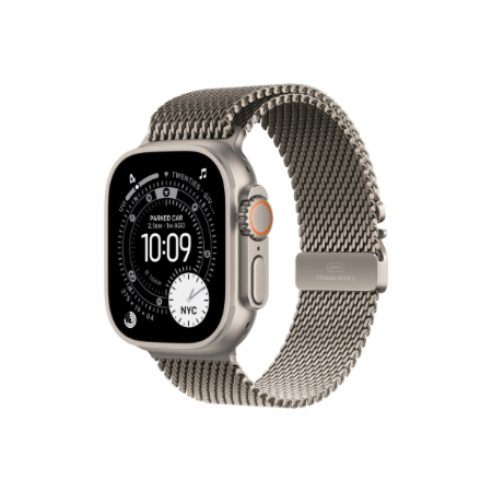 Apple 49mm Natural Titanium Milanese Loop - Large | Apple
