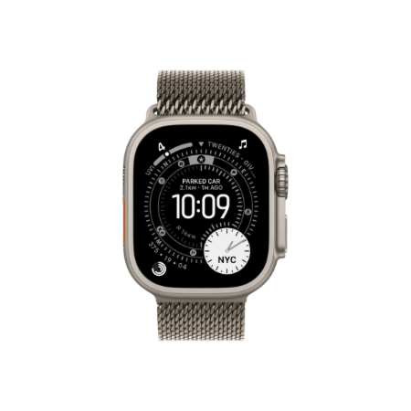 Apple | 49mm Natural Titanium Milanese Loop - Medium