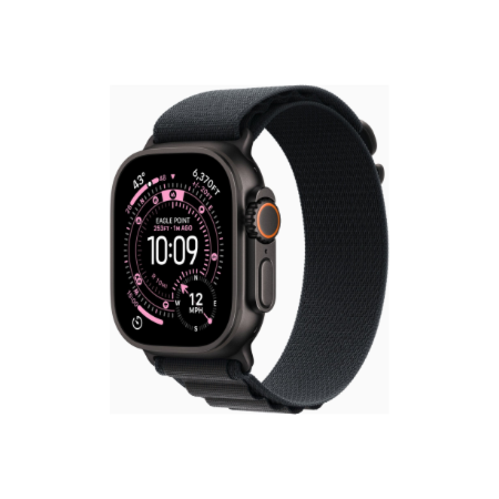 Apple Watch Ultra 3 GPS + Cellular 49mm Black Titanium Case with Black Alpine Loop - Medium | Apple