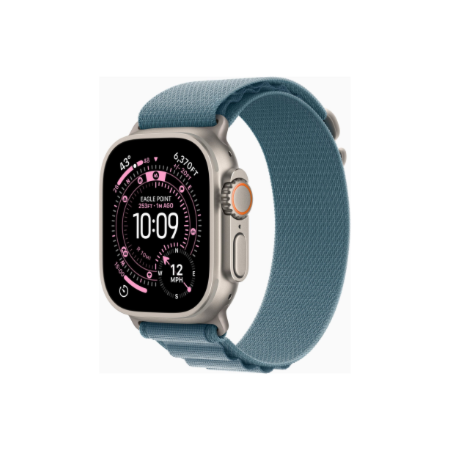 Apple Watch Ultra 3 GPS + Cellular 49mm Natural Titanium Case with Light Blue Alpine Loop - Medium | Apple
