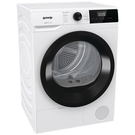 Gorenje Dryer Machine | D2HNE7E | Energy efficiency class E | Front loading | 7 kg | Heat pump | LED | Depth 51 cm | White