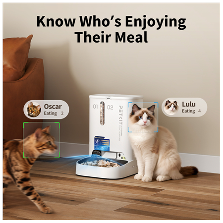 PETKIT YumShare Dual-hopper 2 Automatic Feeder with Camera | Capacity 5 L | Material ABS, 304 stainless steel | White