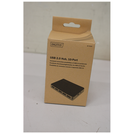 SALE OUT. SALE OUT. Digitus USB 2.0 Hub 10-port | DA-70229 | DAMAGED PACKAGING, UNPACKED, SCRATCHED ON TOP