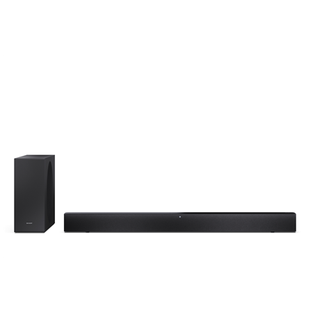 Sharp 2.1 Dolby Atmos/DTS Virtual:X Soundbar with Slim Wireless Subwoofer | HT-SBW310 | 330 W | Bluetooth | Black | Wireless con