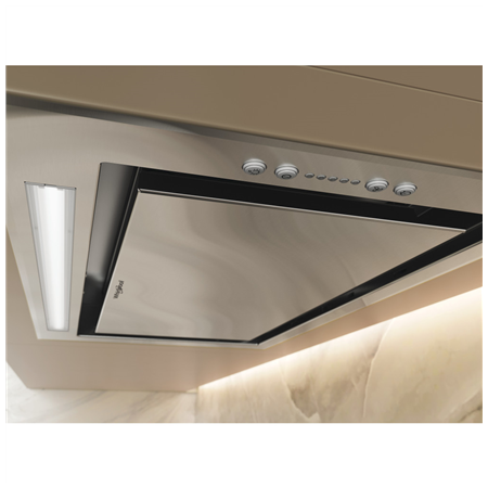 Whirlpool Hood | WCT3 63F LTX | Built-in | Energy efficiency class B | Width 51.4 cm | 430 m³/h | Electronic | LED | Inox