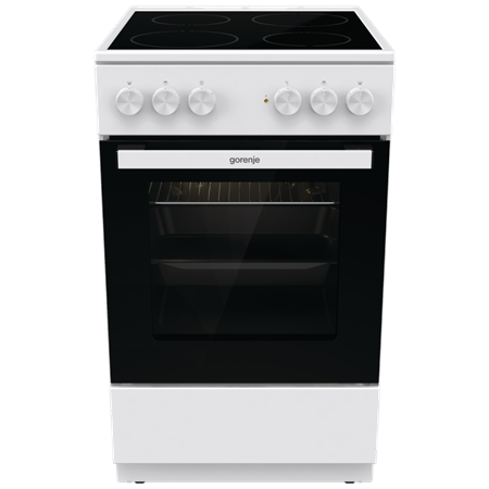 Gorenje Cooker | GEC5A21WG-B | Hob type Electric | Oven type Electric | White | Width 50 cm | Grilling | Depth 59.4 cm | 68 L