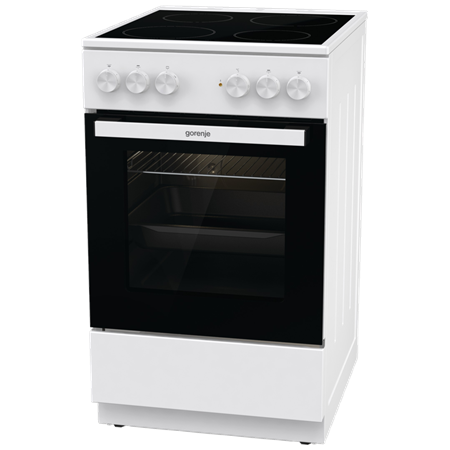 Gorenje Cooker | GEC5A21WG-B | Hob type Electric | Oven type Electric | White | Width 50 cm | Grilling | Depth 59.4 cm | 68 L