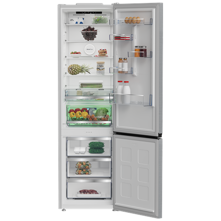 BEKO Refrigerator | B5RCNA416HXB | Energy efficiency class C | Free standing | Combi | Height 203.5 cm | No Frost system | Fridg