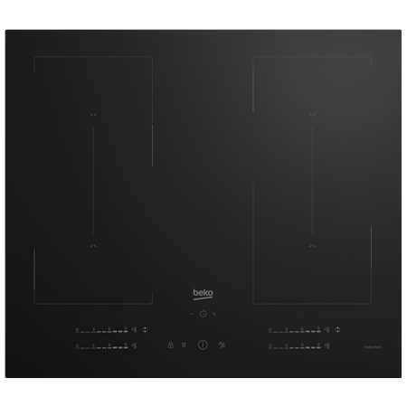 BEKO Hob | HII64720QUF2T | Induction | Number of burners/cooking zones 4 | Touch | Timer | Black