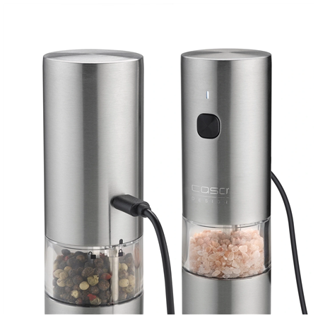 Caso Salt and Pepper Grinder | SpiceDuo | Electric | Housing material Stainless steel | Lithium