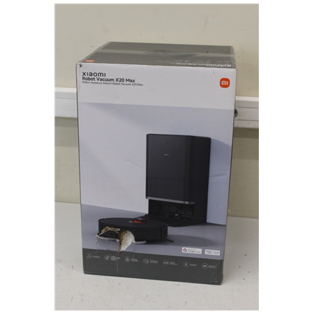 SALE OUT. SALE OUT. Xiaomi Robot Vacuum | X20 Max EU | Wet&Dry | 5200 mAh | 8000 Pa | Black | DAMAGED PACKAGING