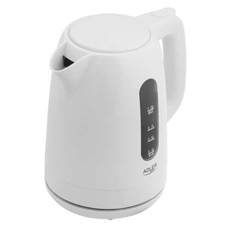 Adler Kettle | AD 1380w | Electric | 2200 W | 1 L | Polypropylene | 360° rotational base | White