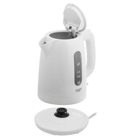 Adler Kettle | AD 1380w | Electric | 2200 W | 1 L | Polypropylene | 360° rotational base | White