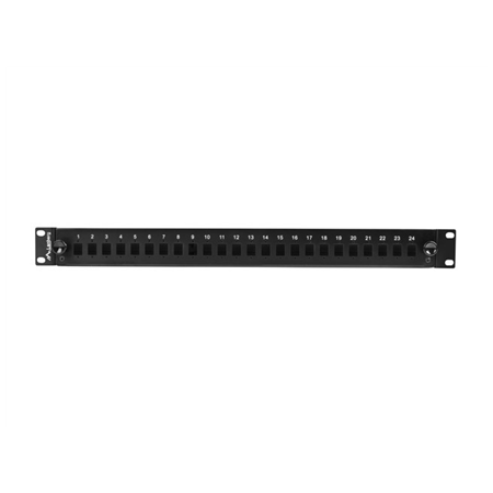 Lanberg Rackmount 19" 1U Fiber Patch panel 24xSC Simplex/24XLC Duplex Black with Accessories | FOP1-24SS-LDB