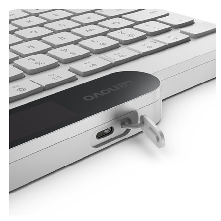 Lenovo 800 Self-Charging Bluetooth Keyboard-US English | Keyboard | Bluetooth | US English | White
