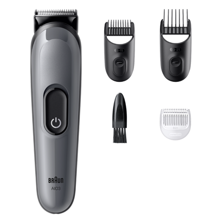 Braun 4-in-1 Grooming Kit | All-in-One Series 3 AIO3500 | Cordless | Number of length steps 14 | Black