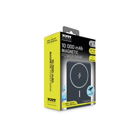 PORT CONNECT | USB-C external battery PD, Wireless Qi2 | 10000 mAh | Blue