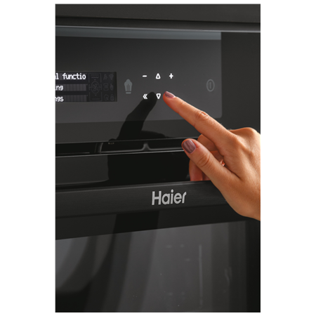 Haier Oven | HWO60SM2B9BH | 70 L | Electric | Pyrolytic/Hydrolytic | Touch | Height 59.5 cm | Width 59.5 cm | Black