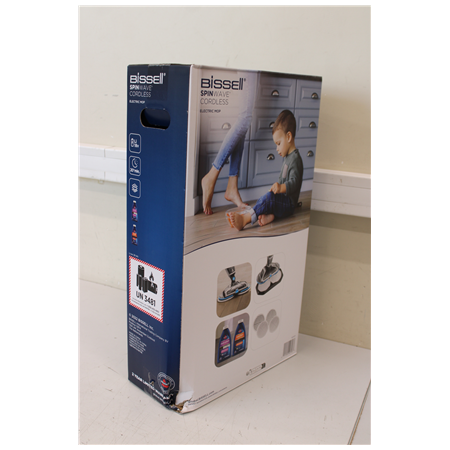 SALE OUT. Bissell Mop | SpinWave | Cordless operating | Washing function | Blue/Titanium | 18 V | DAMAGED PACKAGING