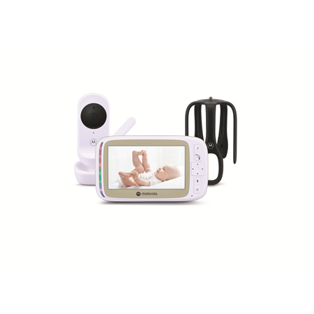 Motorola 5.0” Wi-Fi Video Baby Monitor with Stargrip Crib Mount | VM45 Connect | White