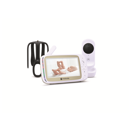 Motorola 5.0” Wi-Fi Video Baby Monitor with Stargrip Crib Mount | VM45 Connect | White