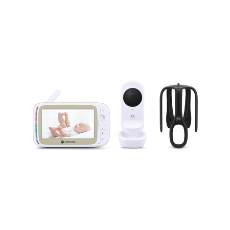 Motorola 5.0” Wi-Fi Video Baby Monitor with Stargrip Crib Mount | VM45 Connect | White