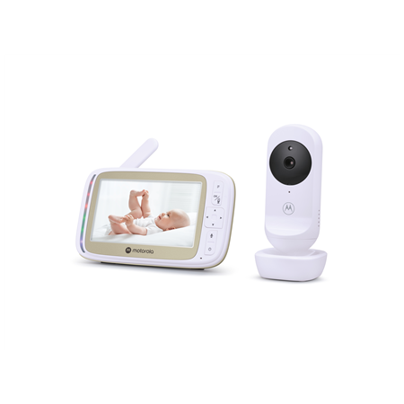 Motorola 5.0” Wi-Fi Video Baby Monitor with Stargrip Crib Mount | VM45 Connect | White