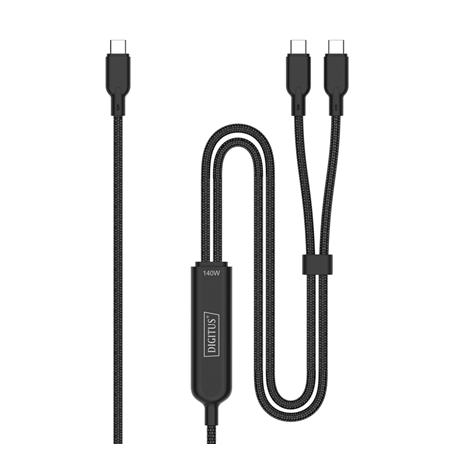 Digitus USB-C 2in1 charging cable, 140W | AK-300170-018-S