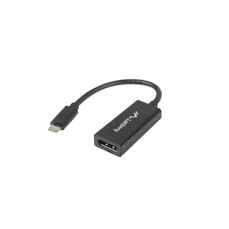 Lanberg USB-C (M) 3.1 to Displayport (F) Adapter cable 15cm, Black | AD-UC-DP-01