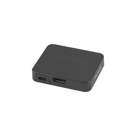 Lanberg Splitter video HDMI to 2X HDMI 4K, USB-C Port, Black | SPV-HDMI-1002