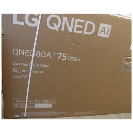 SALE OUT. LG 75QNED80A3A 75" (189 cm) LED LCD TV | SALE OUT. LG TV | 75QNED80A3A | 75 | Smart TV | webOS 25 | 4K UHD | DAMAGED P