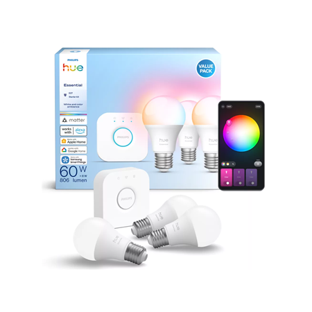 Philips Hue E WCA 806 A60 E27 3kit EU | E27 | 8 W | 16 million colours, White and colour light