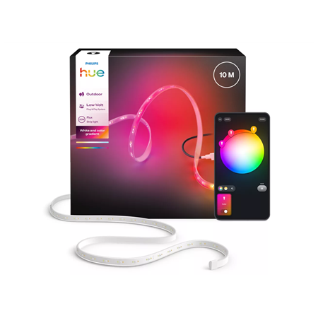 Philips Hue Flux Lightstrip for outdoor use, 10 m | 30 W | Bluetooth, Zigbee
