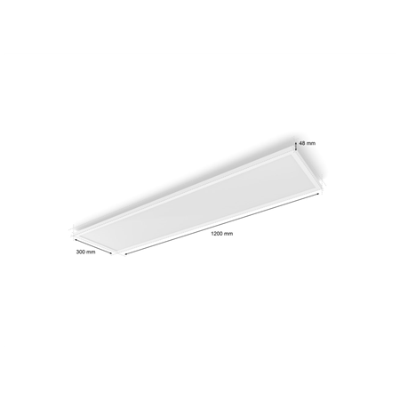 Philips Hue Surimu rectangular panel light, 120 x 30 cm | 2000-6500 Hue White Color Ambiance | Bluetooth, Zigbee