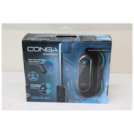 SALE OUT. Cecotec Window Cleaning Robot | Conga Windroid 1090 Double Spray Connected | Corded | Black | USED, DIRTY