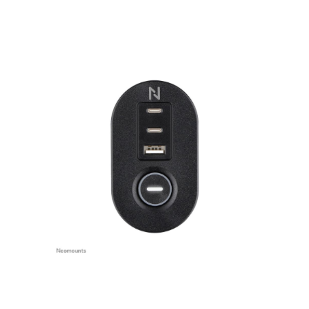 Neomounts | Desk socket with clamp and USB-C and USB-A ports - Quick charge | DS22-840BL6 | Black