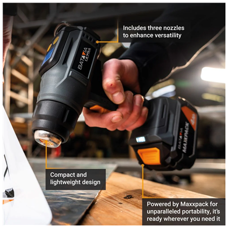 Batavia B.V. 18V Cordless Heat Gun with Digital LCD Display (battery and charger not included)