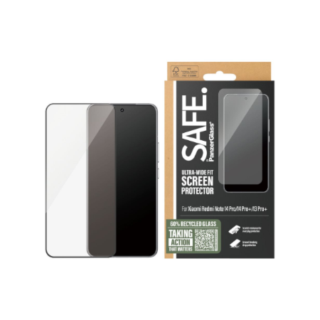 PanzerGlass Screen protector | Xiaomi | Redmi Note 14 Pro, 14 Pro+, 13 Pro+ | Glass | Transparent | Ultra-Wide Fit