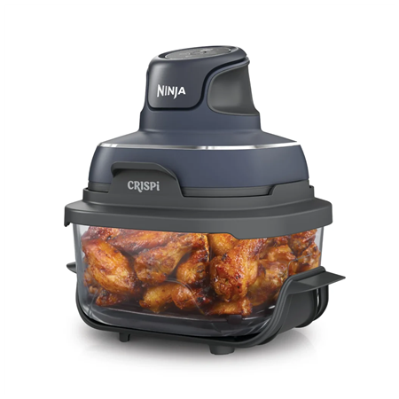 NINJA | 4-in-1 Portable Glass Air Fryer | FN101EUGY Crispi | Power 1700 W | Capacity 3.8 L | Blue/Black