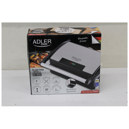 SALE OUT. Adler AD 3052 Electric grill, Non-stick grill plates | Adler Electric Grill | AD 3052 | Table | 1200 W | Stainless ste