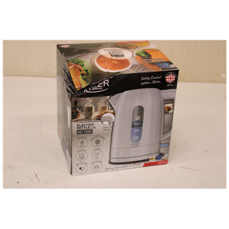 SALE OUT. Adler AD 1380w Electric kettle, Plastic, 1 L, White | SALE OUT. Adler Kettle | AD 1380w | Electric | 2200 W | 1 L | Po