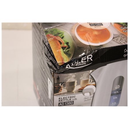 SALE OUT. Adler AD 1380w Electric kettle, Plastic, 1 L, White | SALE OUT. Adler Kettle | AD 1380w | Electric | 2200 W | 1 L | Po