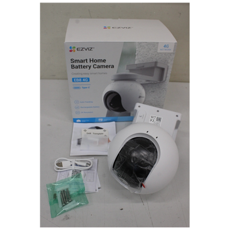 SALE OUT. EZVIZ IP Camera CS-EB8 3MP/4mm/10400mAh/IR up to 15m/H.265/H.264/IP65/White | SALE OUT. EZVIZ IP Camera | CS-EB8 4G/LT