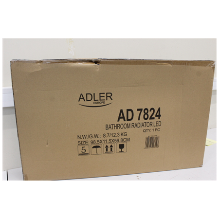 SALE OUT. Adler AD 7824 LED Electric Bathroom Radiator, White | Adler LED Electric Bathroom Radiator | AD 7824 | Radiator | 600